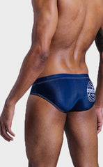 Solid Color Swim Briefs with Sponge Pad