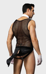 Fishnet See Through Waiter Lingerie Sets
