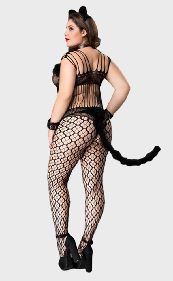 Plus Size Cat Girl Fishnet Costumes Plus Size Cat Girl Fishnet Costumes