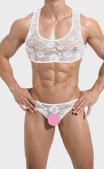 Men’s Jacquard Lace Lingerie Sets