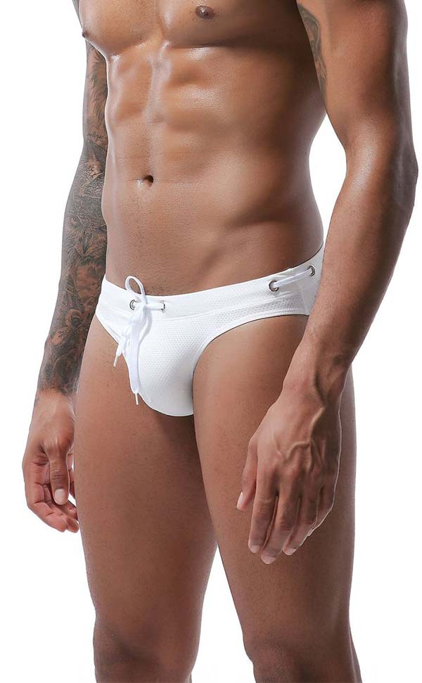 Solid Color Breathable Swim Briefs Solid Color Breathable Swim Briefs