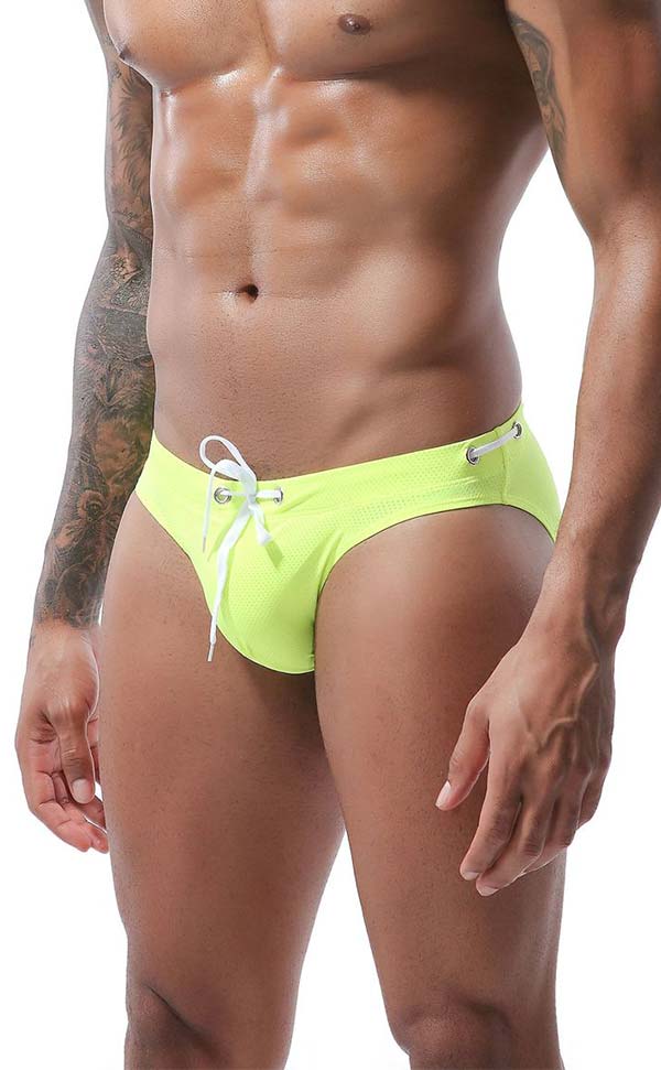 Solid Color Breathable Swim Briefs Solid Color Breathable Swim Briefs