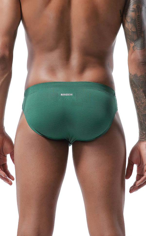 Solid Color Breathable Swim Briefs Solid Color Breathable Swim Briefs