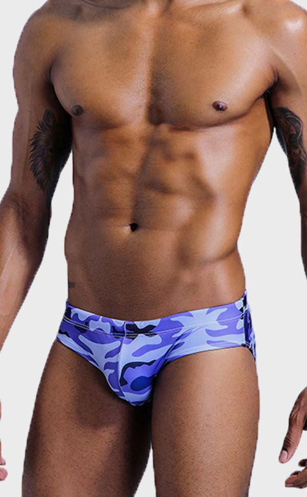 Camouflage Swim Briefs with Sponge Pad Camouflage Swim Briefs with Sponge Pad