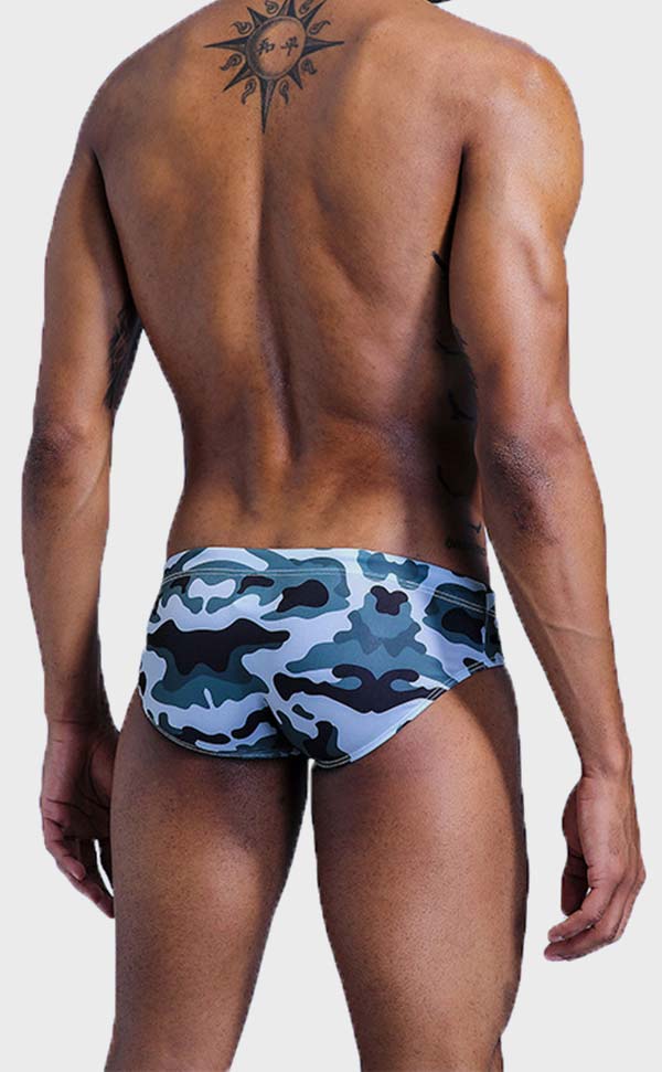 Camouflage Swim Briefs with Sponge Pad Camouflage Swim Briefs with Sponge Pad