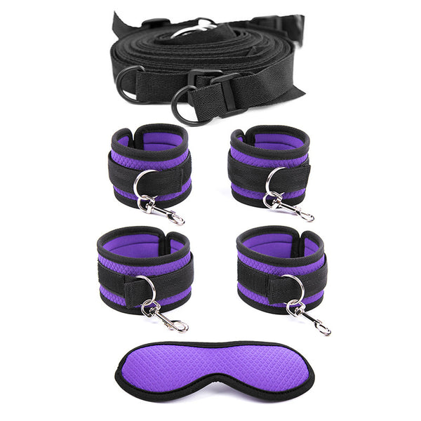 5 pc Bondage Adventure Sets-Purple 5 pc Bondage Adventure Sets-Purple
