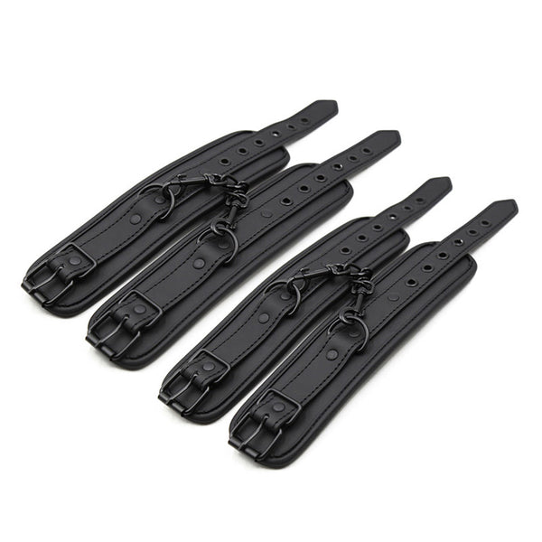 PU Leather Cuffs Restraint Sets (4 Piece) PU Leather Cuffs Restraint Sets (4 Piece)
