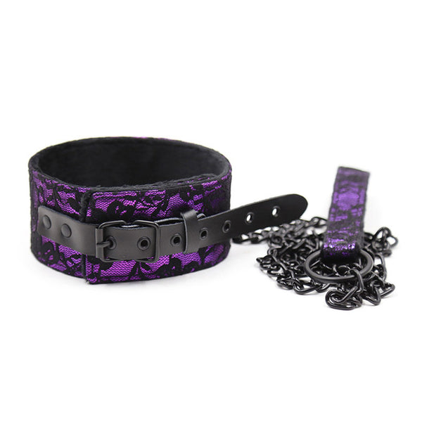 5Pcs Bondage Boutique Lace Restraint Kit- Purple 5Pcs Bondage Boutique Lace Restraint Kit- Purple