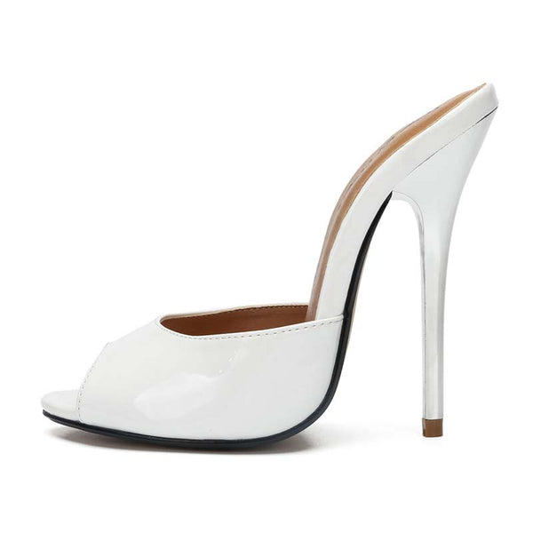 Peep-Toe Mules Stiletto Slides Peep-Toe Mules Stiletto Slides