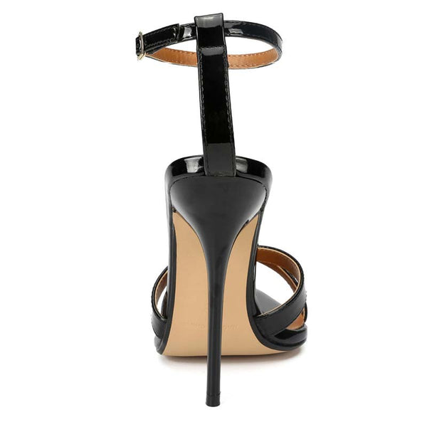 Open Toe Ankle Strap Stilettos Open Toe Ankle Strap Stilettos