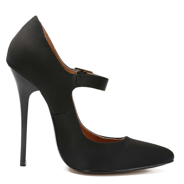 Matte Pointed-Toe Straps Pumps Matte Pointed-Toe Straps Pumps