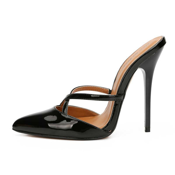 Pointed Toe Cross Slide Stiletto Heels Pointed Toe Cross Slide Stiletto Heels