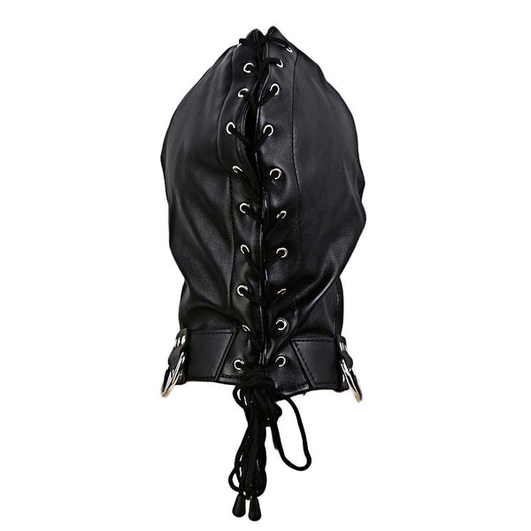 Lace Up Look 3-Hole Bondage Hood Lace Up Look 3-Hole Bondage Hood