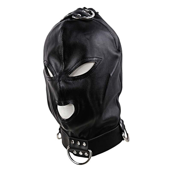 Lace Up Look 3-Hole Bondage Hood Lace Up Look 3-Hole Bondage Hood