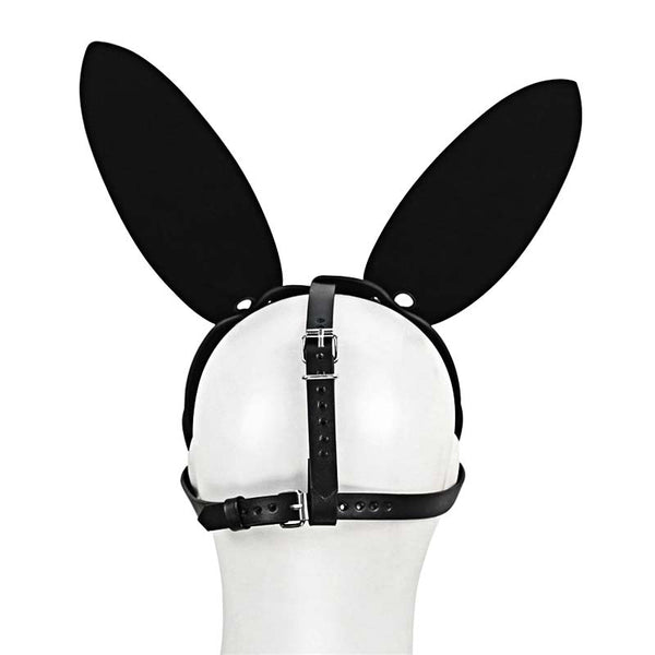 Bad Bunny Mask - Black PU Leather Bad Bunny Mask - Black PU Leather