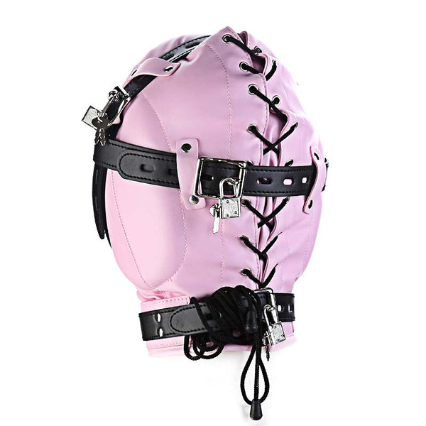 Padded PU Leather Hood with Lock Padded PU Leather Hood with Lock