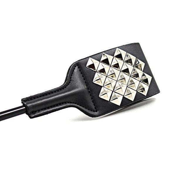 Slim Leather Riding Crop with Rivet Slim Leather Riding Crop with Rivet