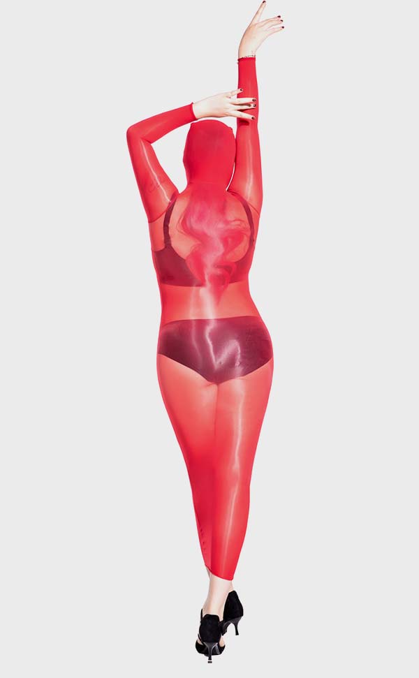 Glossy Hooded Dress Glossy Hooded Dress