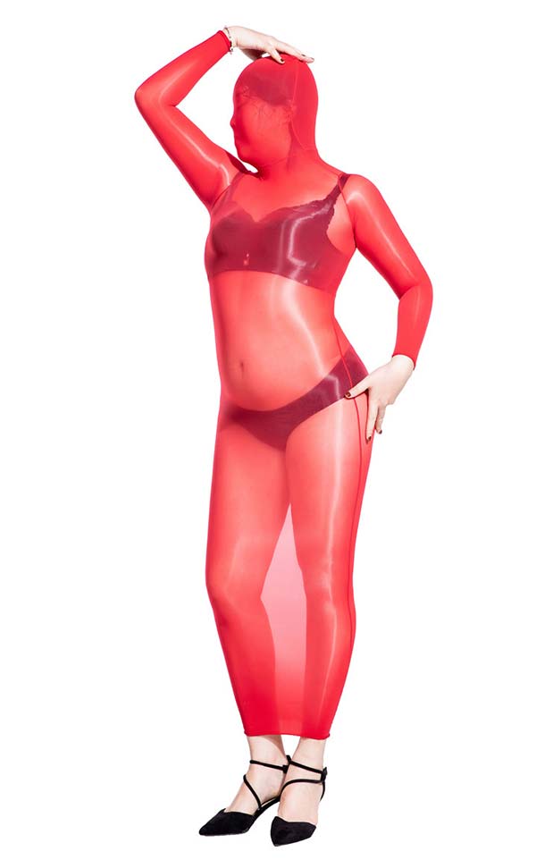 Glossy Hooded Dress Glossy Hooded Dress