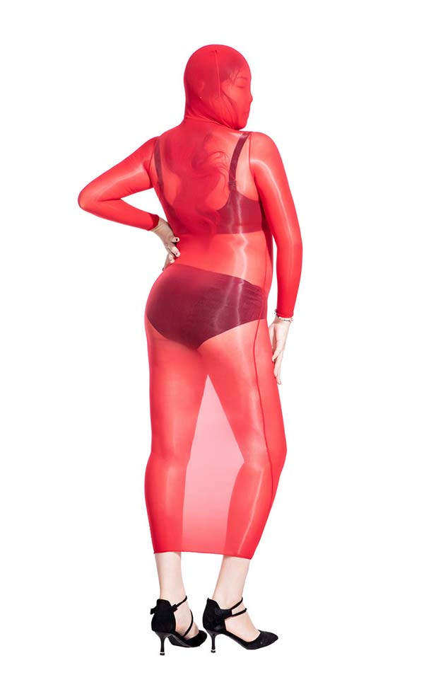 Glossy Hooded Dress Glossy Hooded Dress