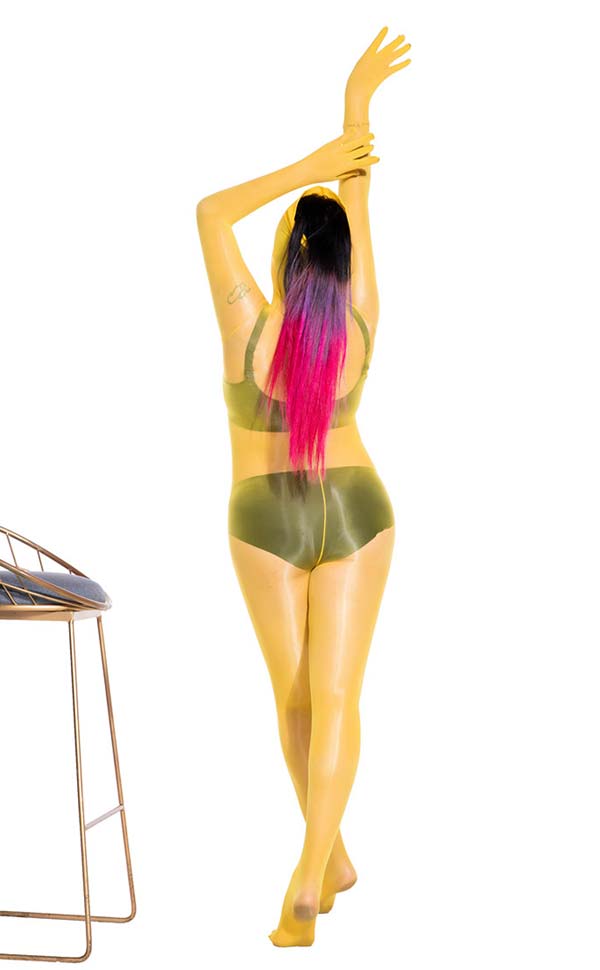 Glossy Hooded Unisex Bodystockings with Fingers Glossy Hooded Unisex Bodystockings with Fingers