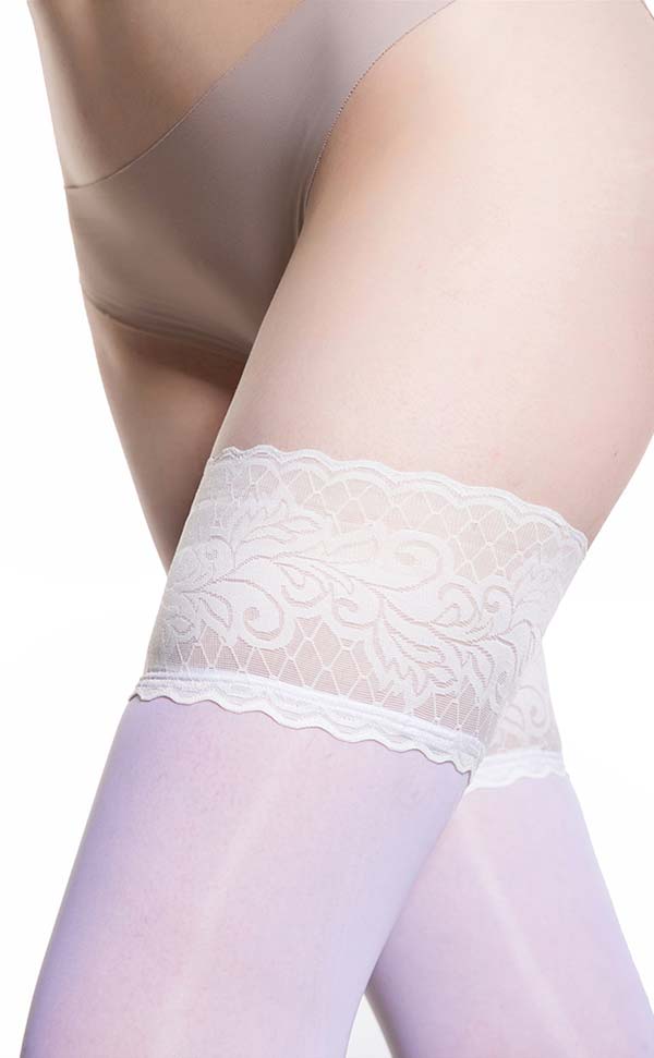 Lace Top Shiny Thigh High Stockings Lace Top Shiny Thigh High Stockings