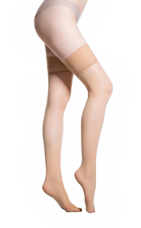 Lace Top Shiny Thigh High Stockings Lace Top Shiny Thigh High Stockings