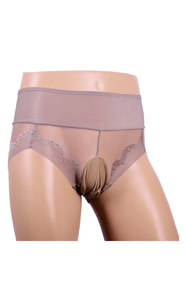 Lace Mesh Large Briefs with Pouch Lace Mesh Large Briefs with Pouch