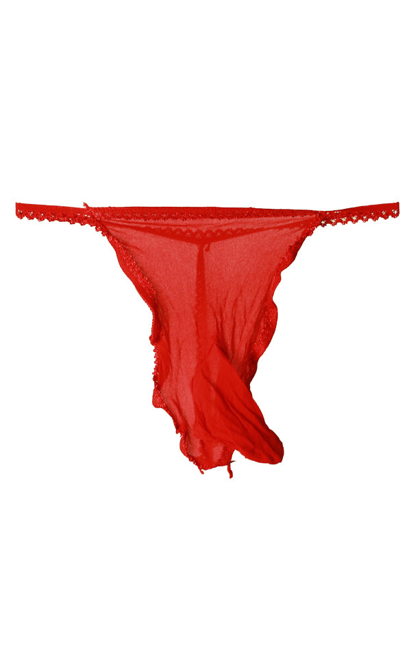 Men Sexy See Through Nylon G String Closed Sheath Underwear