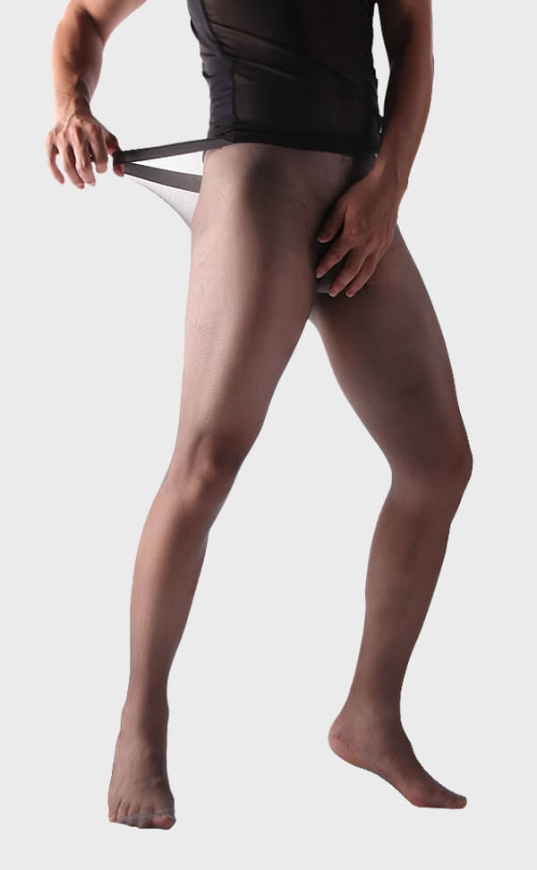 Sexy Seamless Sheer-To-Waist Pantyhose for Men