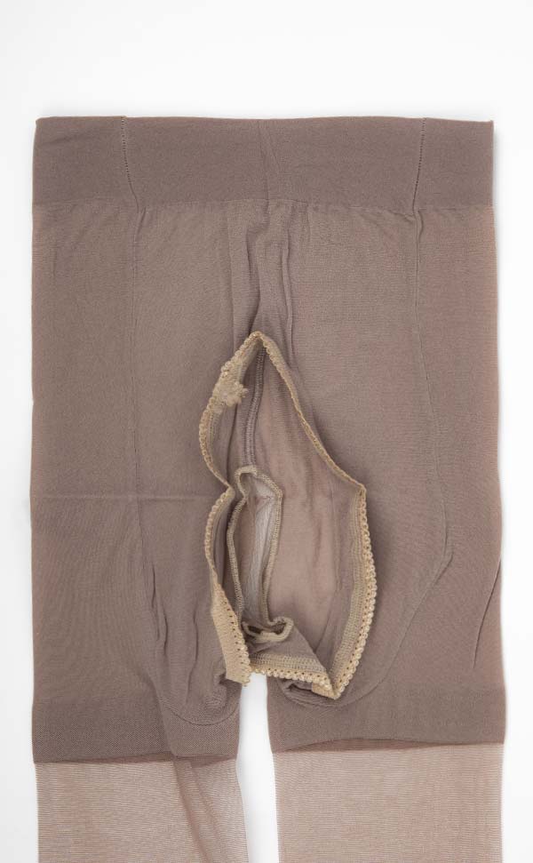 Ultra-Thin Crotchless Pantyhose Sheath Open