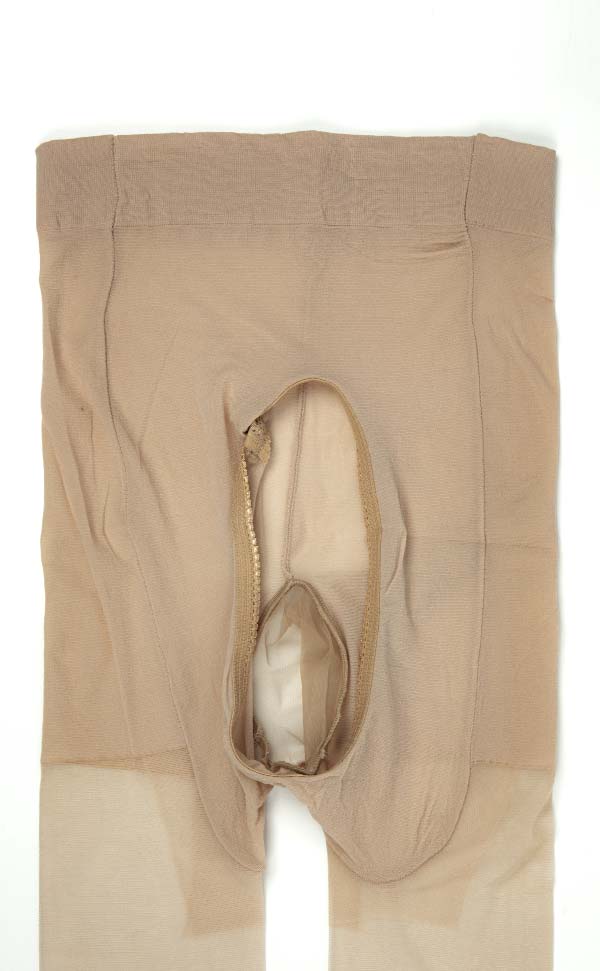 Ultra-Thin Crotchless Pantyhose Sheath Closed