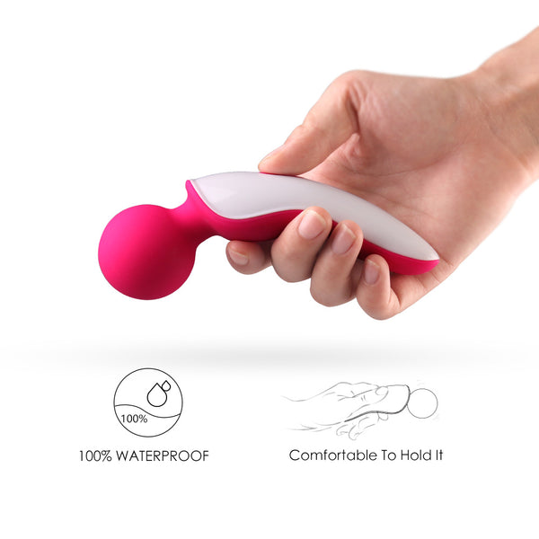 USB Rechargable Silicone Wand Vibrator