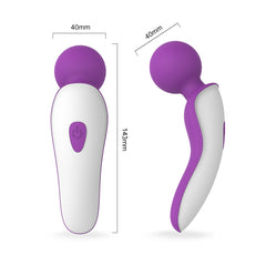 USB Rechargable Silicone Wand Vibrator