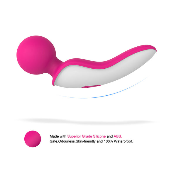 USB Rechargable Silicone Wand Vibrator