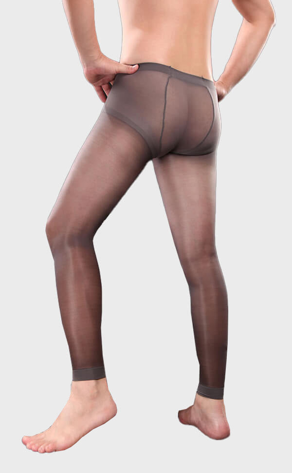 Men's Sheer Footless Tights Sheath Closed