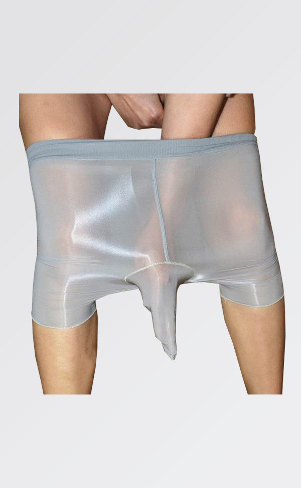 Men’s Sheer Glossy Tights Underwear Sheath Closed