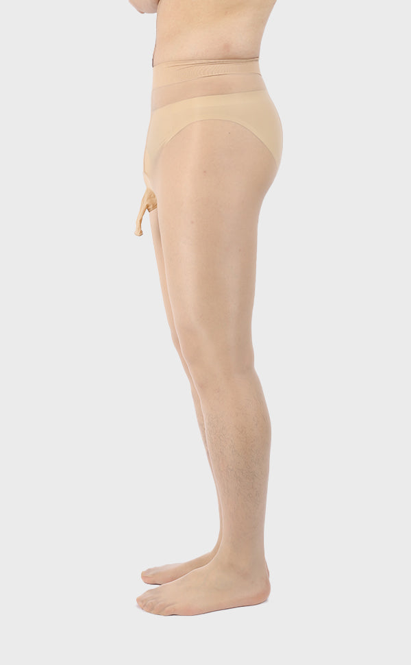 Men's Sheer Pantyhose Sheath Open