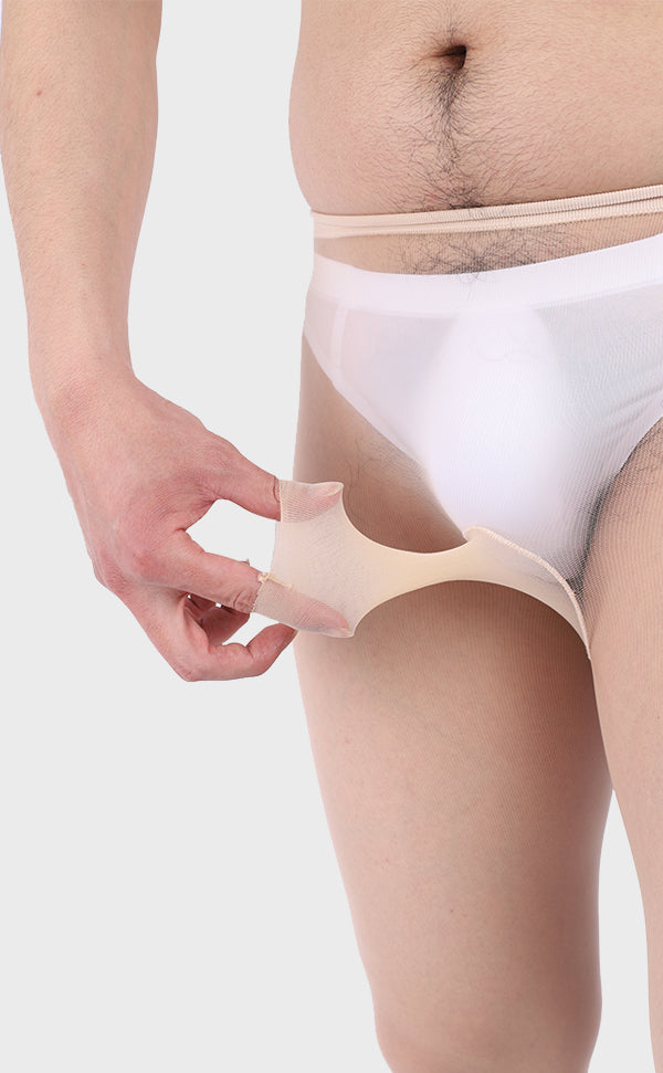 Men's Toe Pantyhose Sheath Open