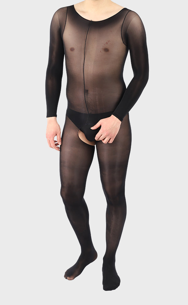 Unisex Sheer Glossy Bodystockings