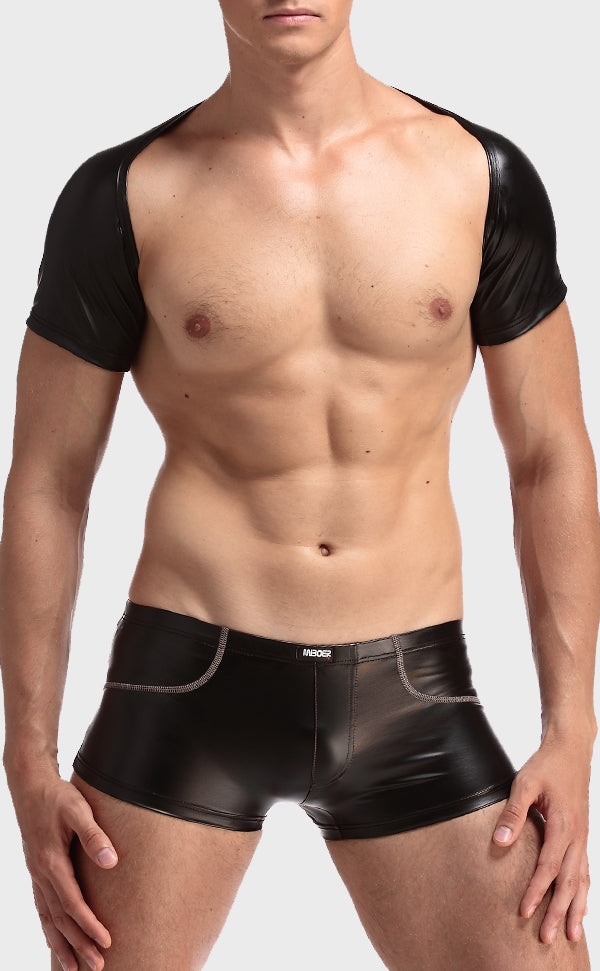 Men's Sexy Faux Leather Top Vest