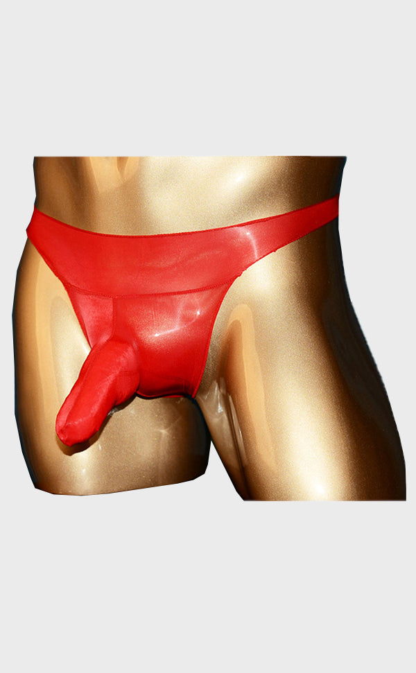 Shiny Sheer Pantyhose Thong for Men