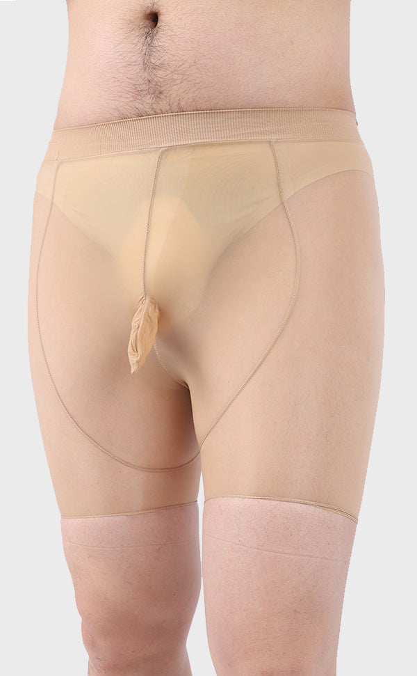 Men's Sheer Pantyhose Boxer Trunks