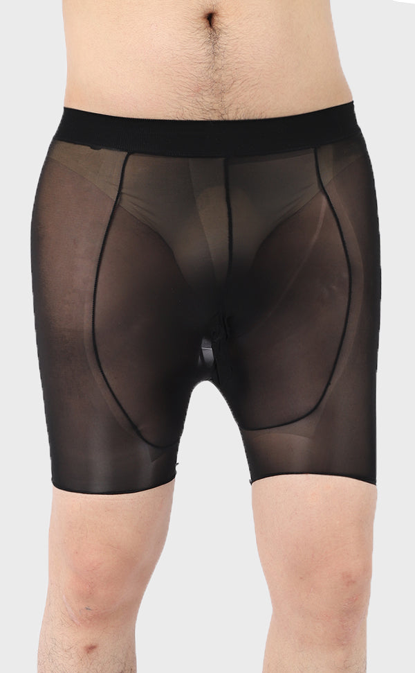 Men's Sheer Pantyhose Boxer Trunks