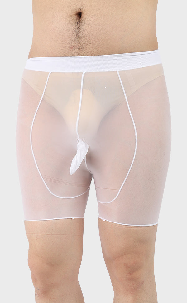 Men's Sheer Pantyhose Boxer Trunks