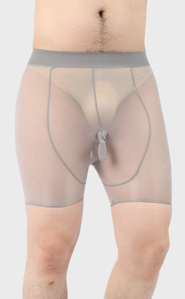 Men's Sheer Pantyhose Boxer Trunks