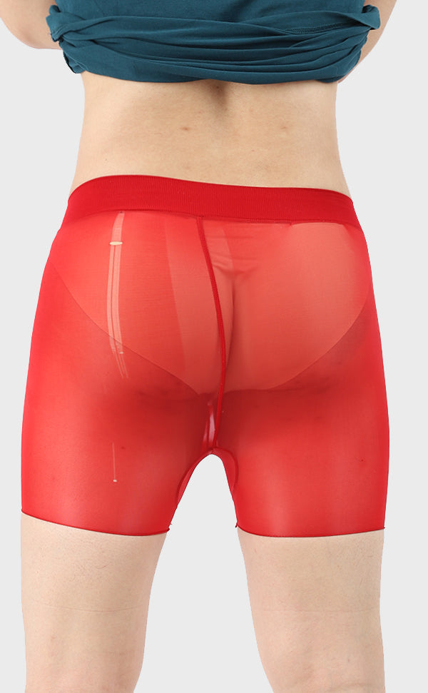 Men's Sheer Pantyhose Boxer Trunks