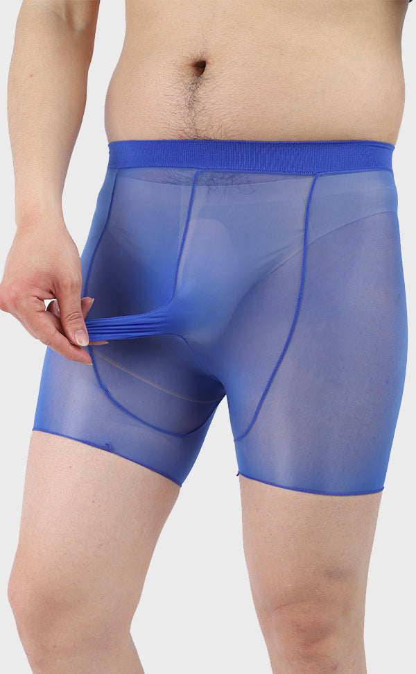 Men's Sheer Pantyhose Boxer Trunks