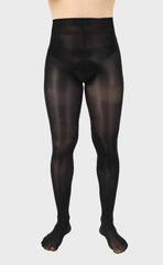 Men's Sheer Shiny Pouch Pantyhose