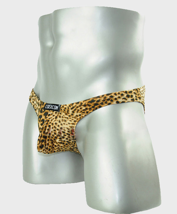 Men's Low Rise Sexy Leopard Print Bikini